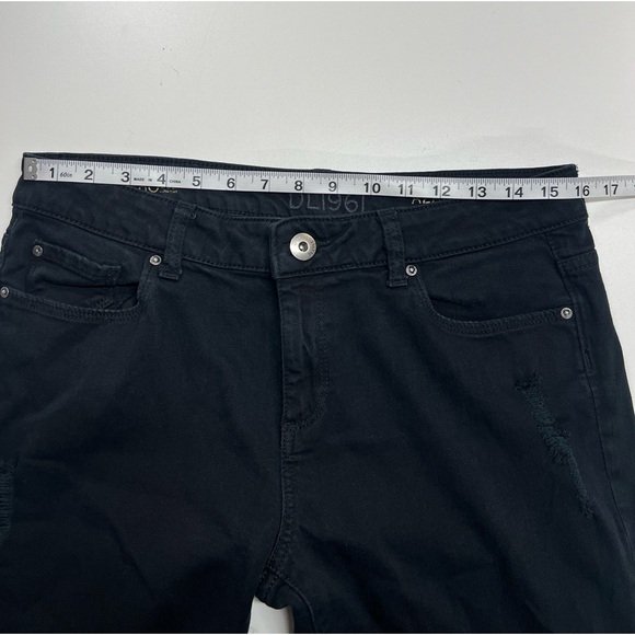 DL1961 Azalea Relaxed Skinny Jean in Nemesis Black Size 28” Distressed REVOLVE - Picture 8 of 13